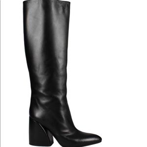 Chloe Knee High Black Wave Boots Worn Once 8.5